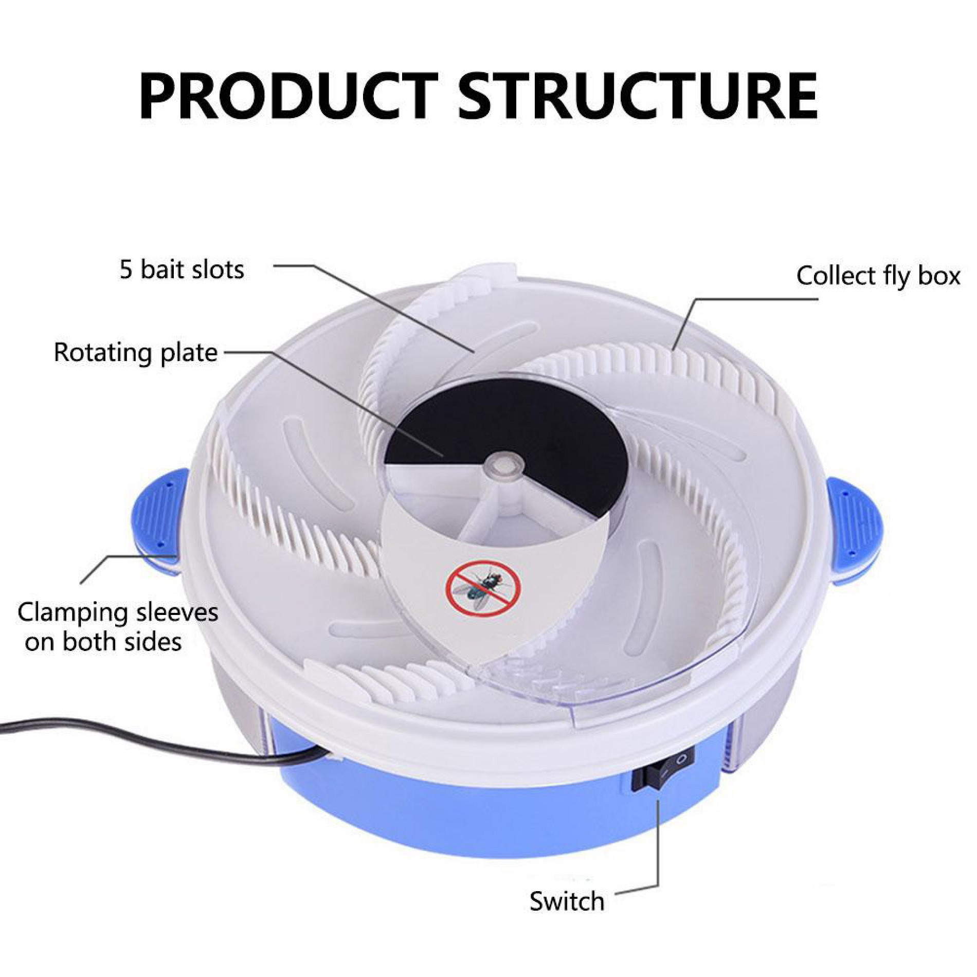 Miniatura 3 de Trampa Atrapa Moscas Eléctrica Recarga